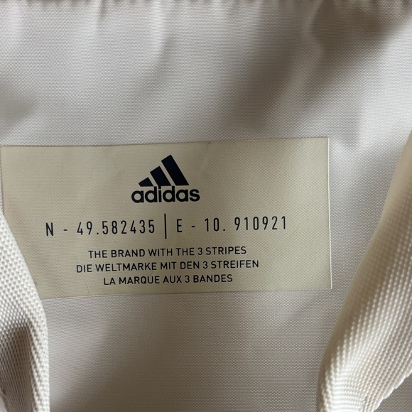 ADIDAS ME 2  Cream Nylon Tote with Front Pocket - Picture 11 of 11